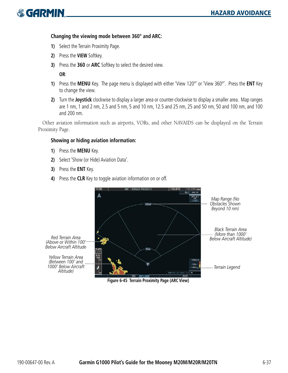 Hazard avoidance | Garmin G1000 Mooney M20TN User Manual | Page 273 / 380