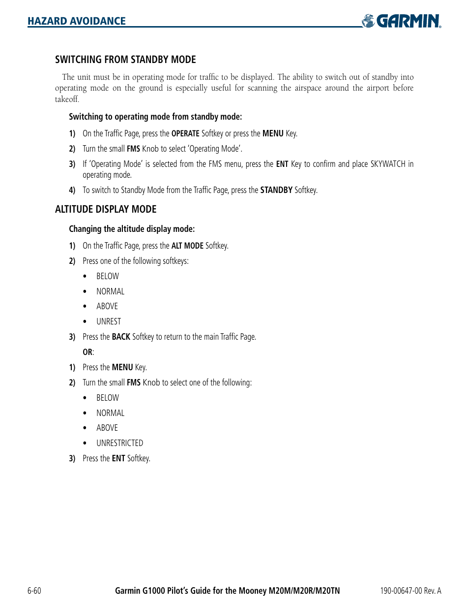 Garmin G1000 Mooney M20TN User Manual | Page 296 / 380