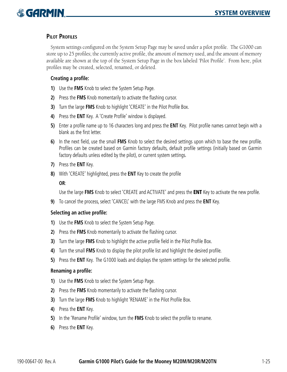 Garmin G1000 Mooney M20TN User Manual | Page 35 / 380