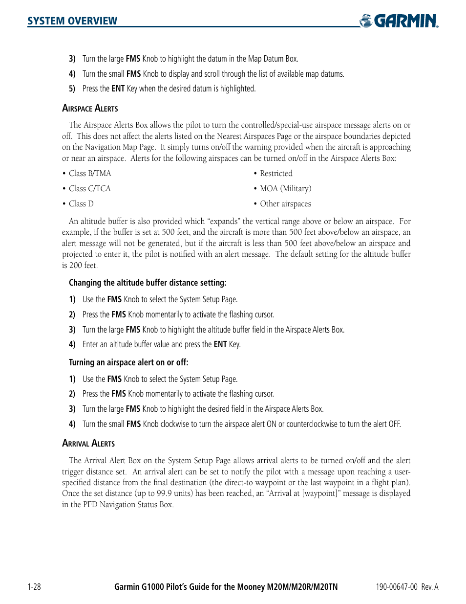 Garmin G1000 Mooney M20TN User Manual | Page 38 / 380