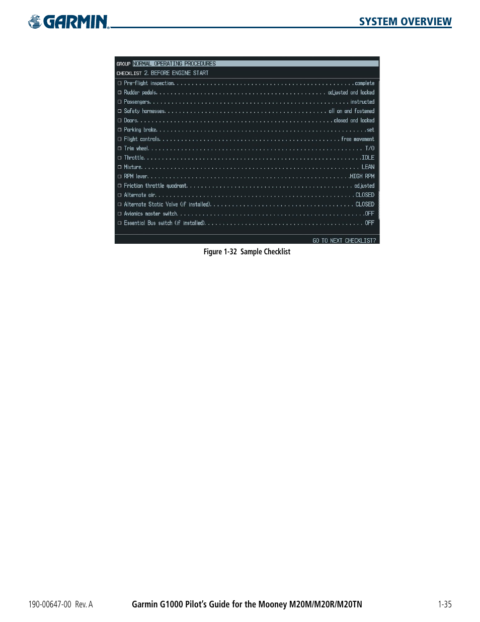 Garmin G1000 Mooney M20TN User Manual | Page 45 / 380