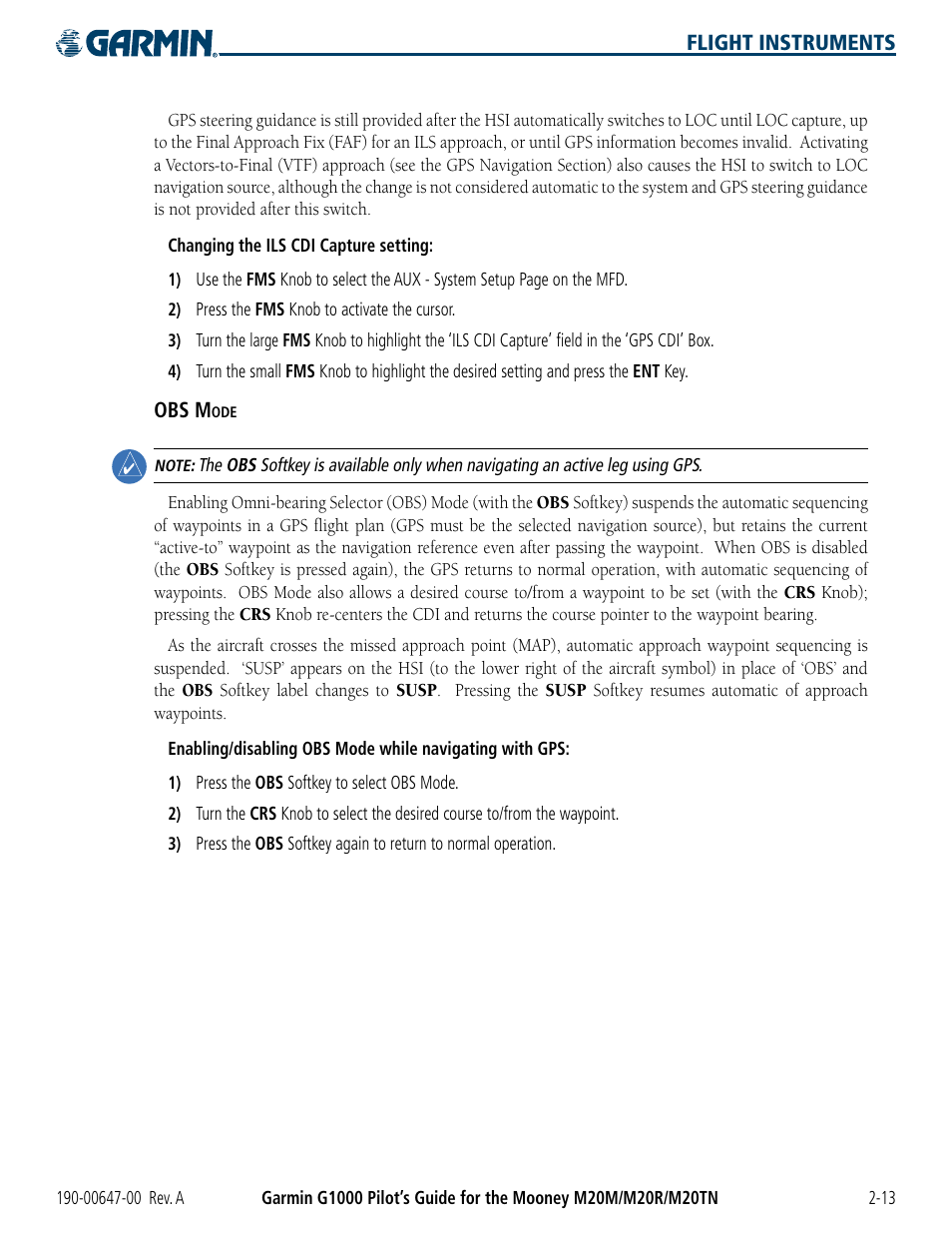 Garmin G1000 Mooney M20TN User Manual | Page 59 / 380