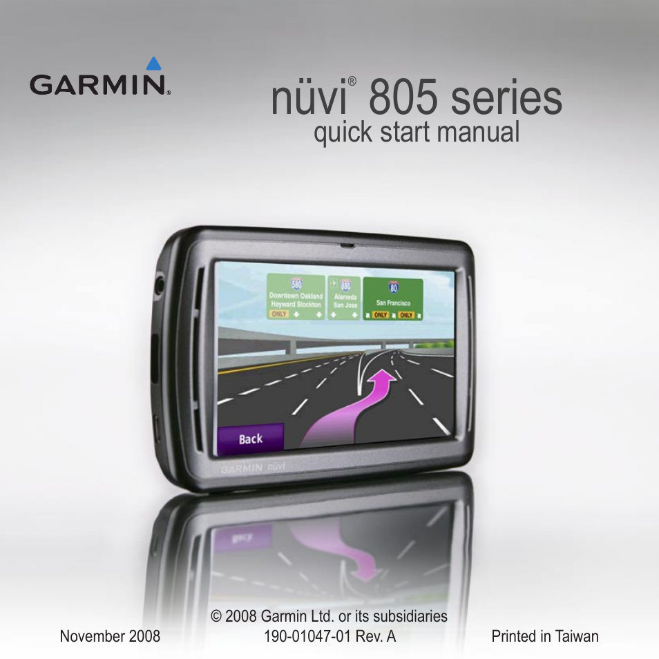 Garmin nuvi 865T User Manual | 12 pages