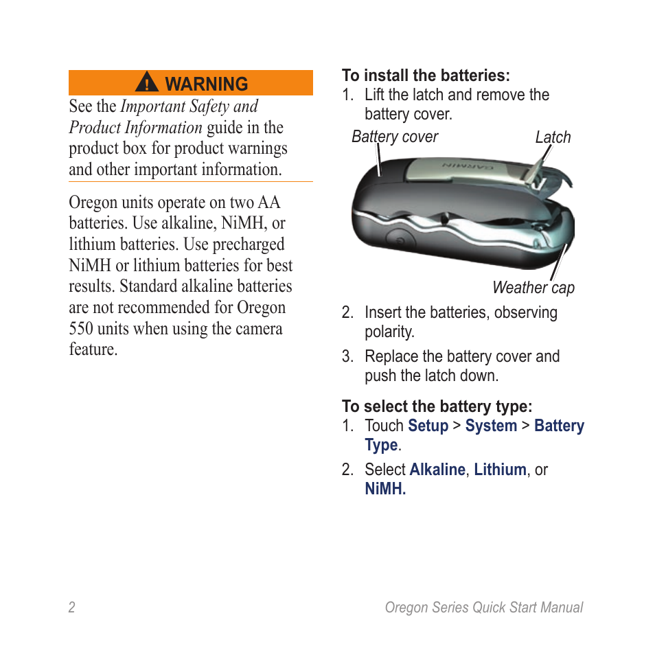 Garmin Oregon 450 User Manual | Page 2 / 8