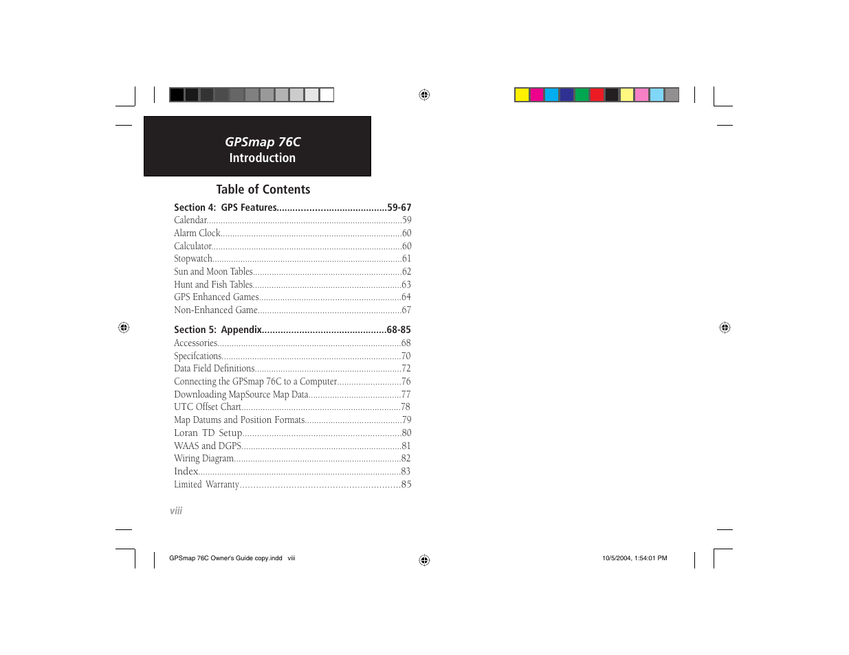 Garmin GPSMAP 76C User Manual | Page 10 / 96