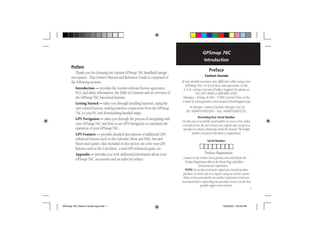 Garmin GPSMAP 76C User Manual | Page 3 / 96