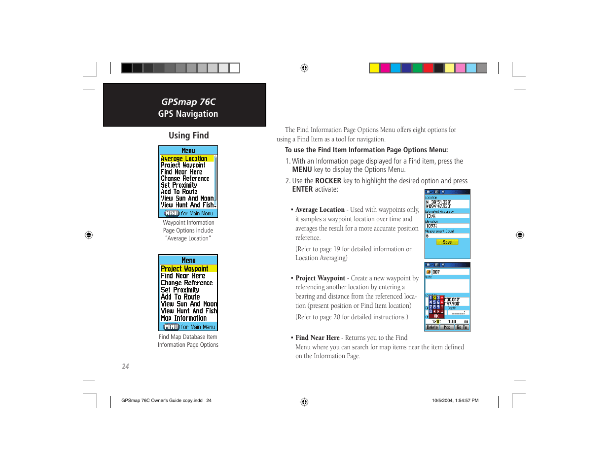 Garmin GPSMAP 76C User Manual | Page 34 / 96