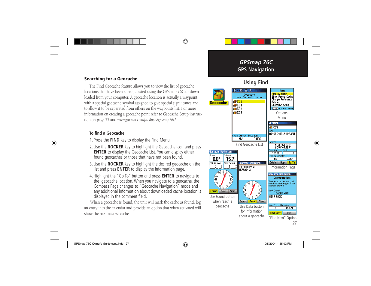 Garmin GPSMAP 76C User Manual | Page 37 / 96