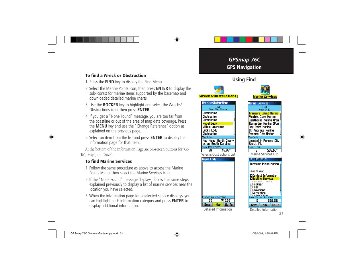 Garmin GPSMAP 76C User Manual | Page 41 / 96