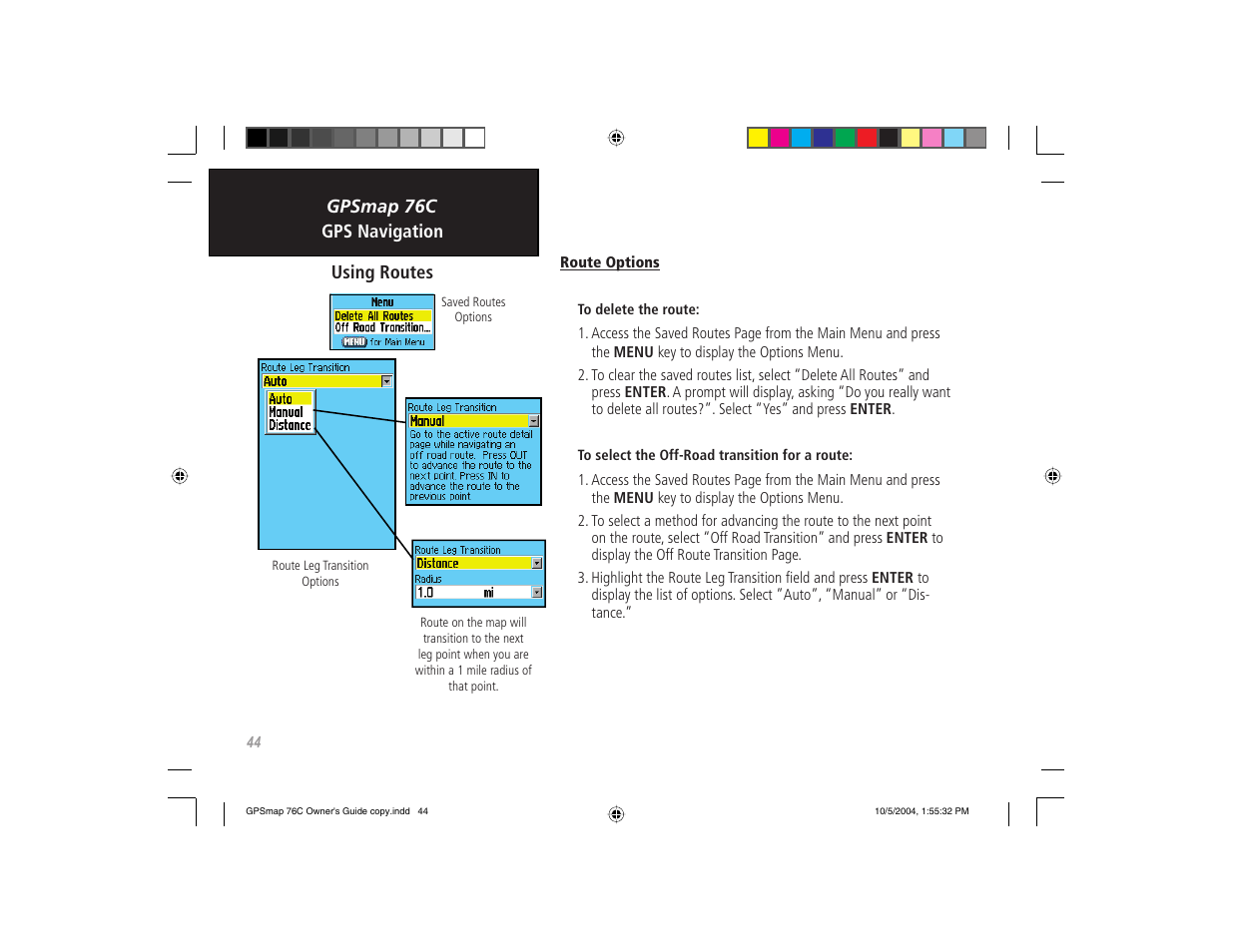 Garmin GPSMAP 76C User Manual | Page 54 / 96