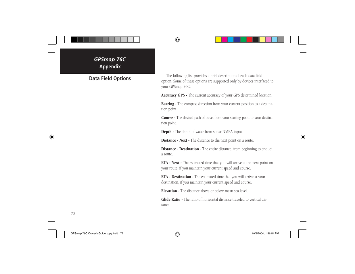 Garmin GPSMAP 76C User Manual | Page 82 / 96