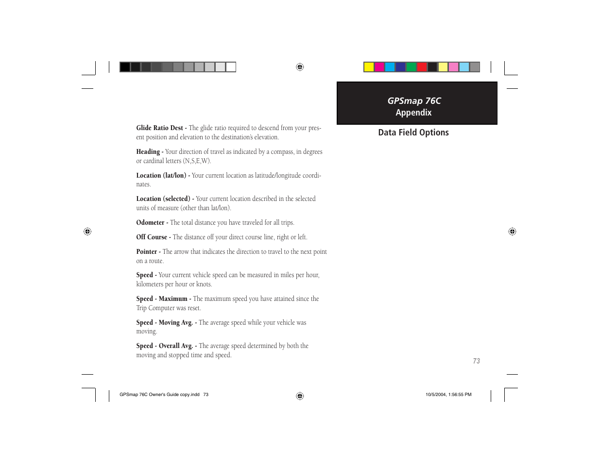 Garmin GPSMAP 76C User Manual | Page 83 / 96