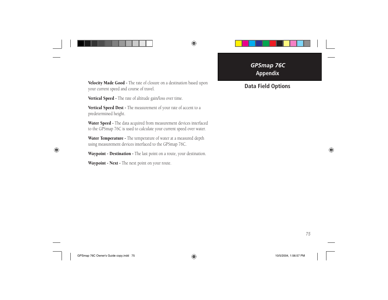 Garmin GPSMAP 76C User Manual | Page 85 / 96