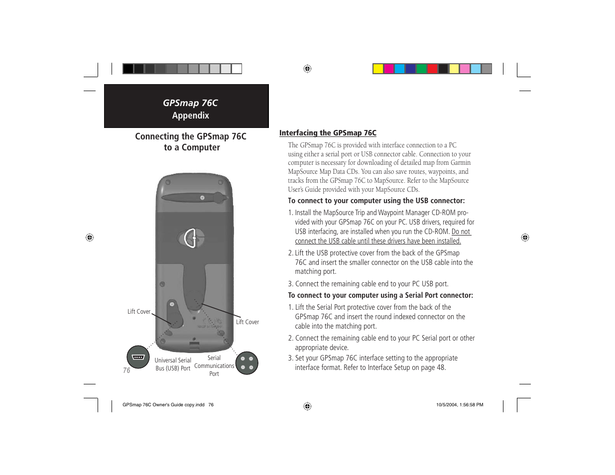 Garmin GPSMAP 76C User Manual | Page 86 / 96