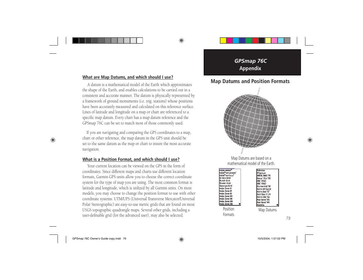 Garmin GPSMAP 76C User Manual | Page 89 / 96