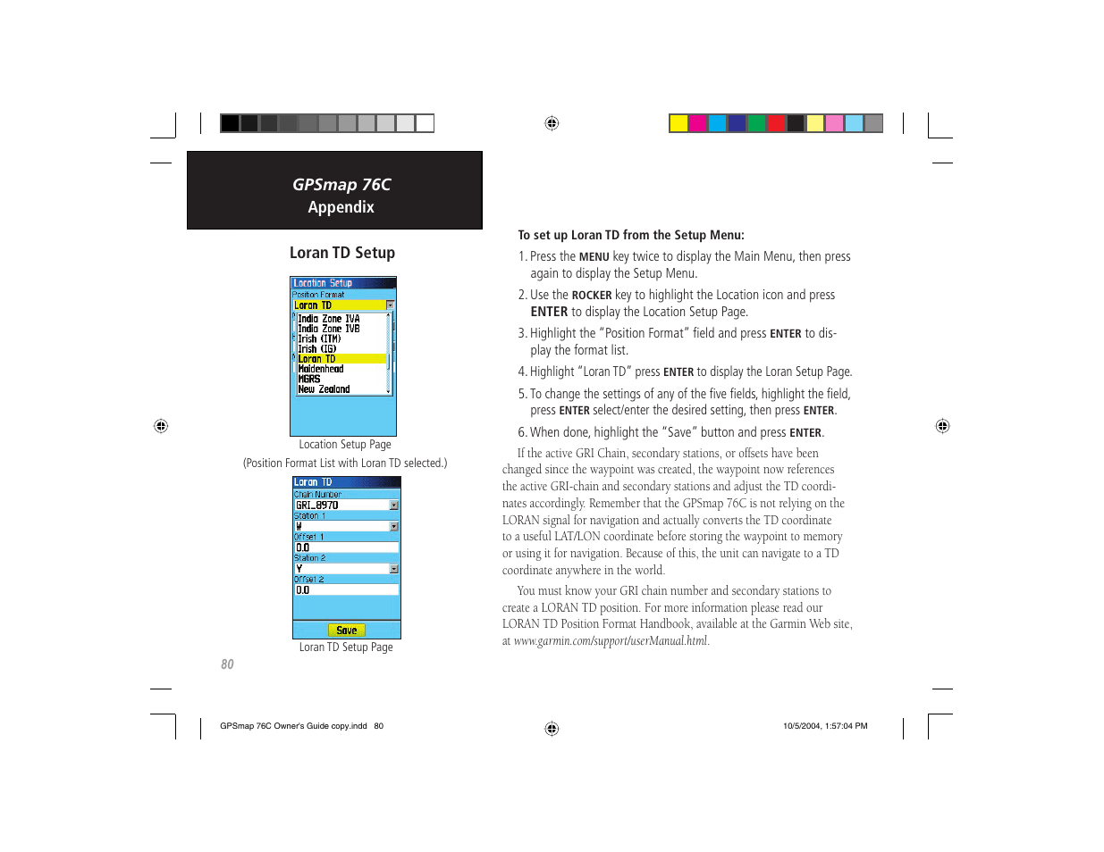 Garmin GPSMAP 76C User Manual | Page 90 / 96