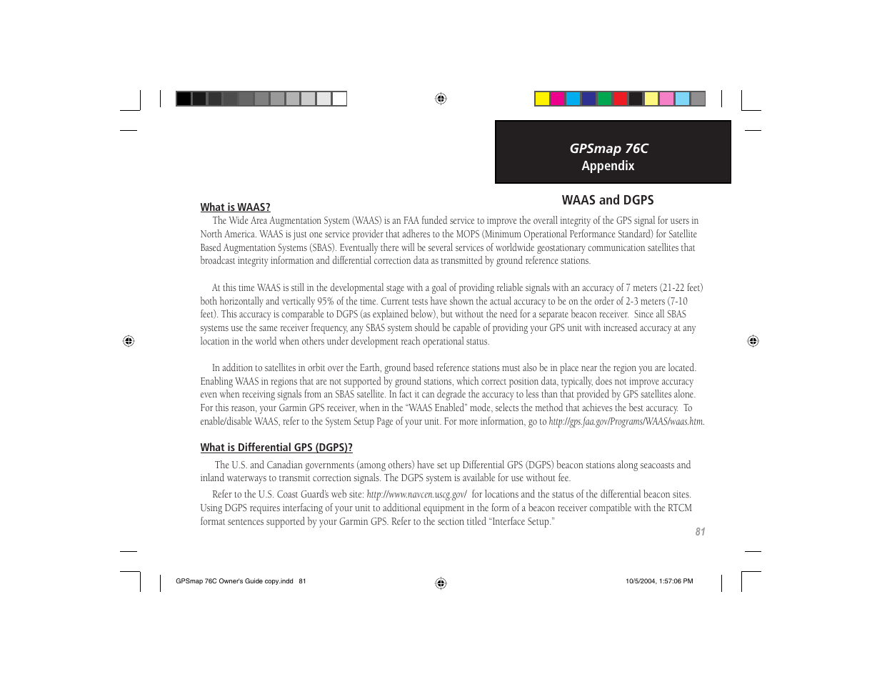 Garmin GPSMAP 76C User Manual | Page 91 / 96