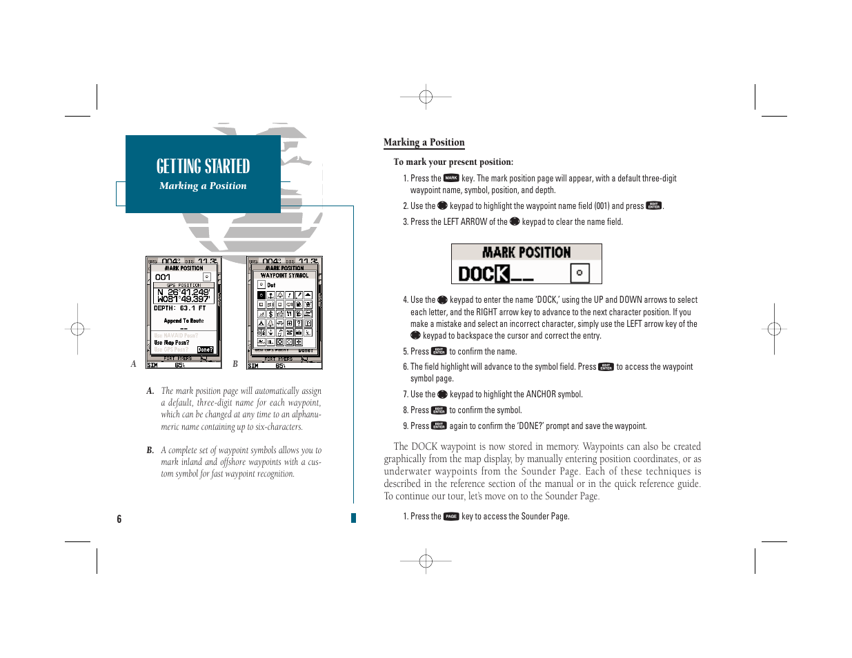 Getting started | Garmin GPSMAP 235 Sounder User Manual | Page 16 / 119