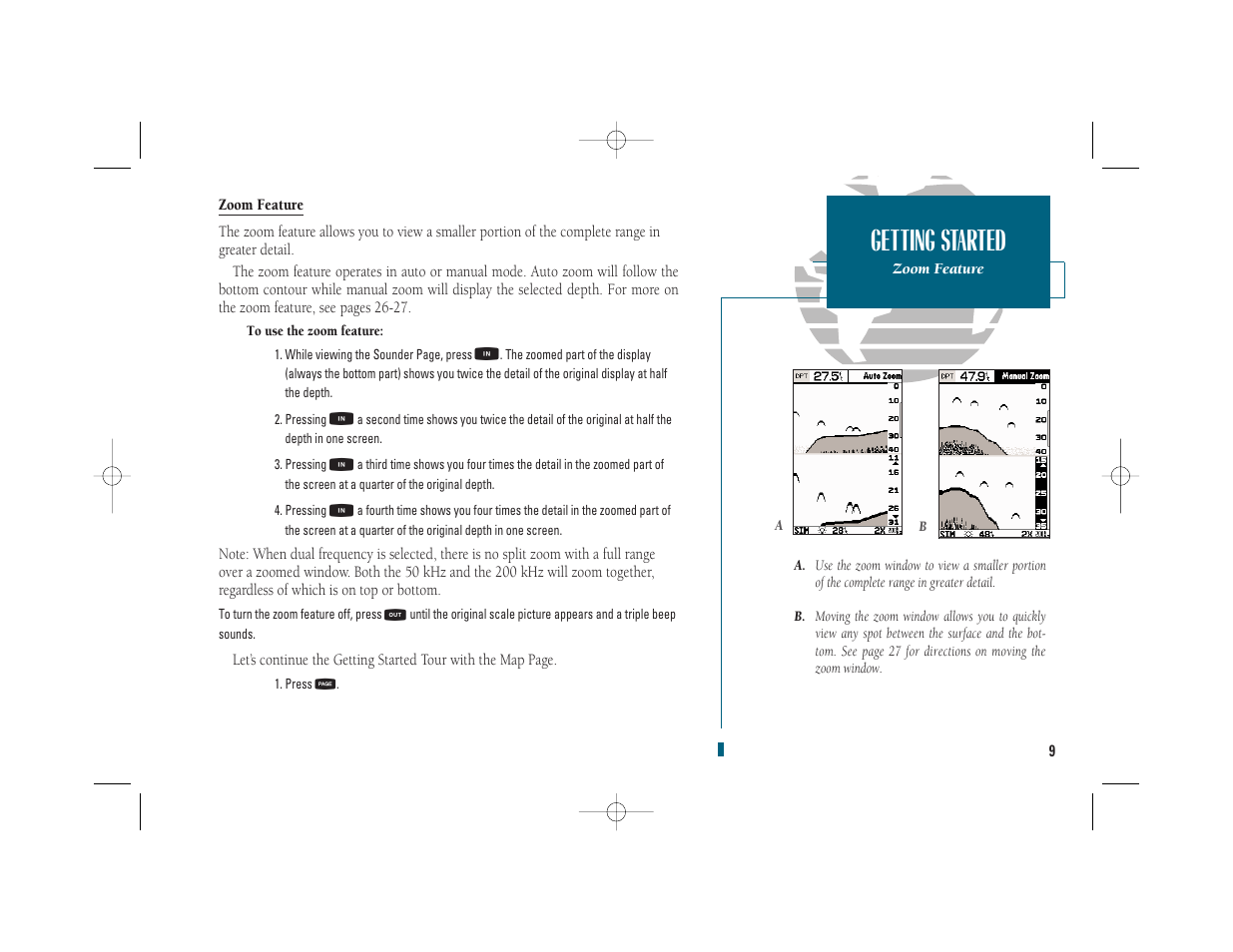 Getting started | Garmin GPSMAP 235 Sounder User Manual | Page 19 / 119