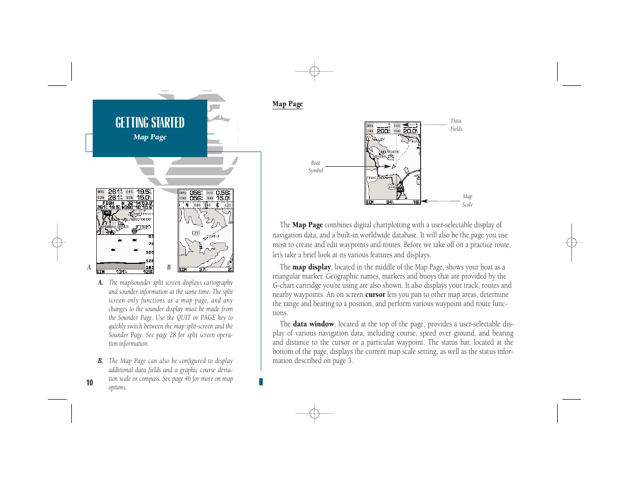 Getting started | Garmin GPSMAP 235 Sounder User Manual | Page 20 / 119