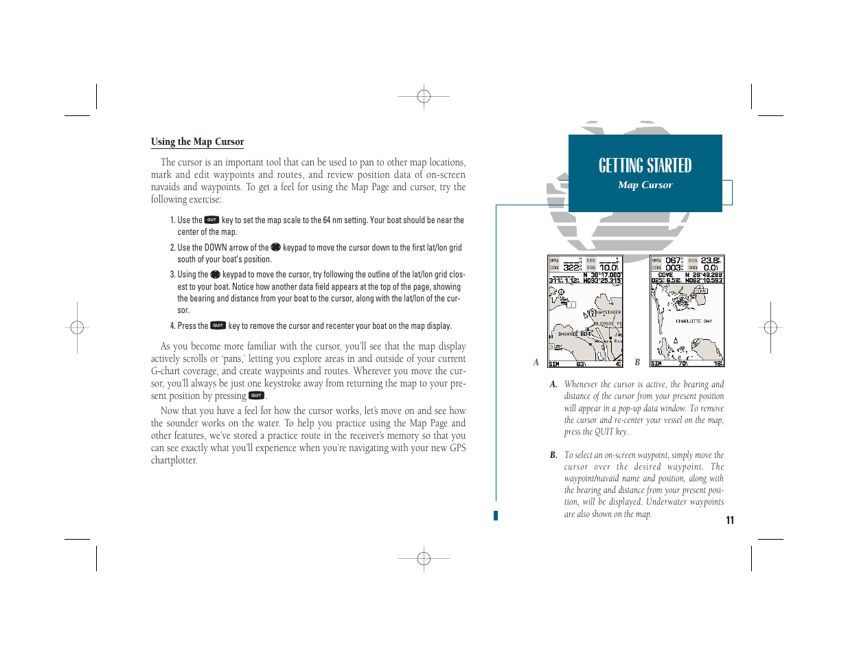 Getting started | Garmin GPSMAP 235 Sounder User Manual | Page 21 / 119