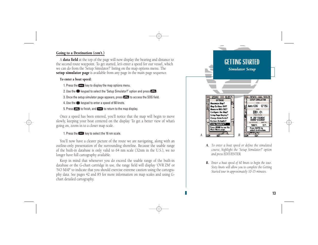 Getting started | Garmin GPSMAP 235 Sounder User Manual | Page 23 / 119