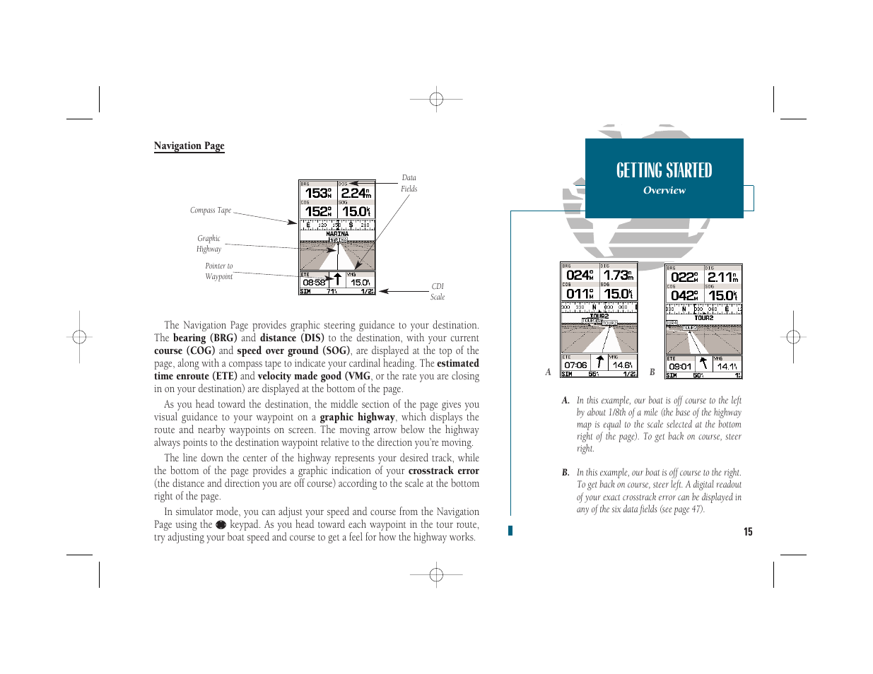 Getting started | Garmin GPSMAP 235 Sounder User Manual | Page 25 / 119