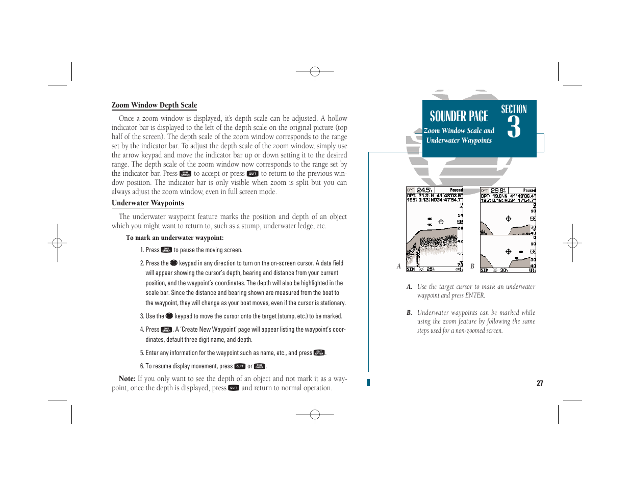 Sounder page | Garmin GPSMAP 235 Sounder User Manual | Page 37 / 119