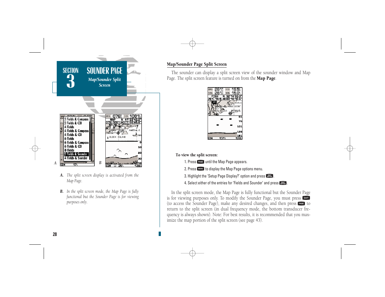 Sounder page | Garmin GPSMAP 235 Sounder User Manual | Page 38 / 119