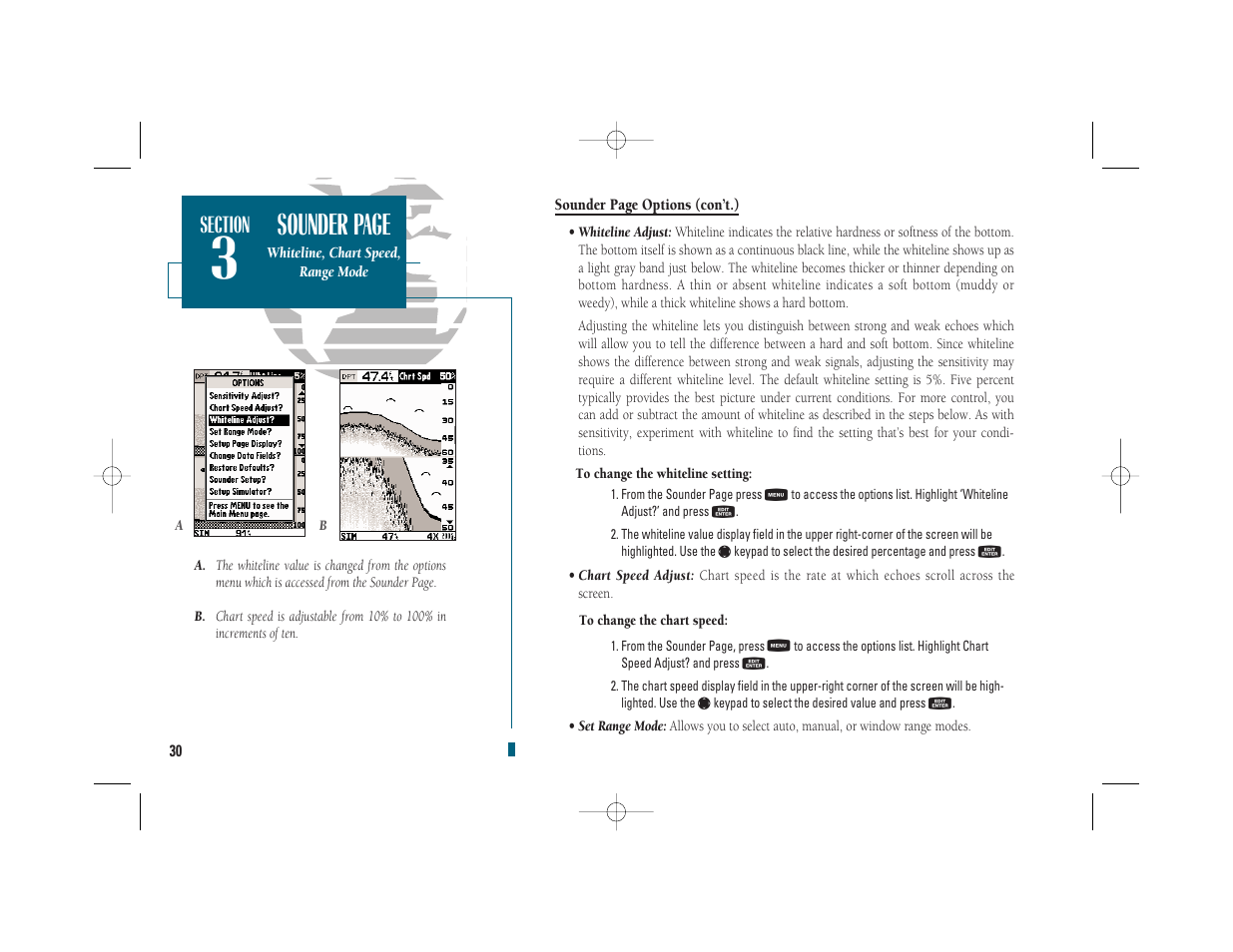 Sounder page | Garmin GPSMAP 235 Sounder User Manual | Page 40 / 119