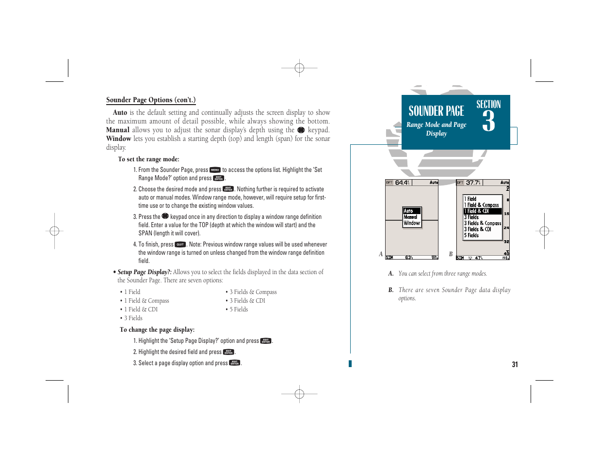 Sounder page | Garmin GPSMAP 235 Sounder User Manual | Page 41 / 119