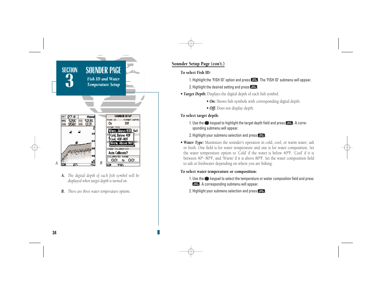 Sounder page | Garmin GPSMAP 235 Sounder User Manual | Page 44 / 119