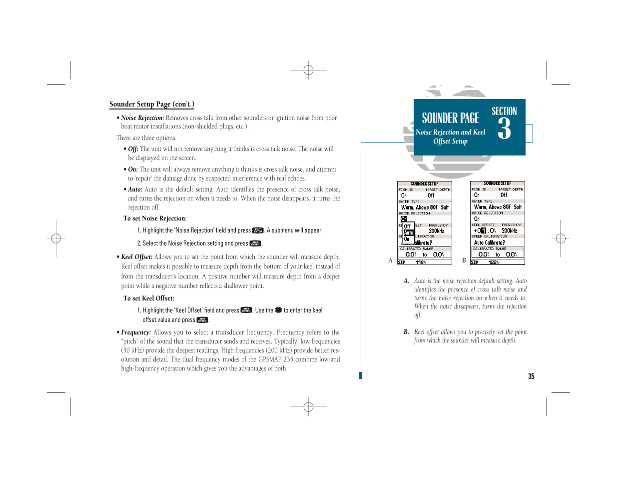 Sounder page | Garmin GPSMAP 235 Sounder User Manual | Page 45 / 119