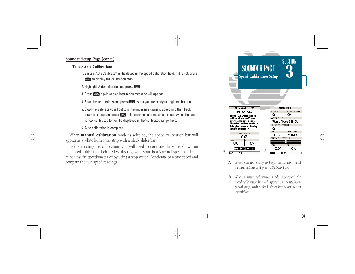 Getting start- ed, Sounder page | Garmin GPSMAP 235 Sounder User Manual | Page 47 / 119