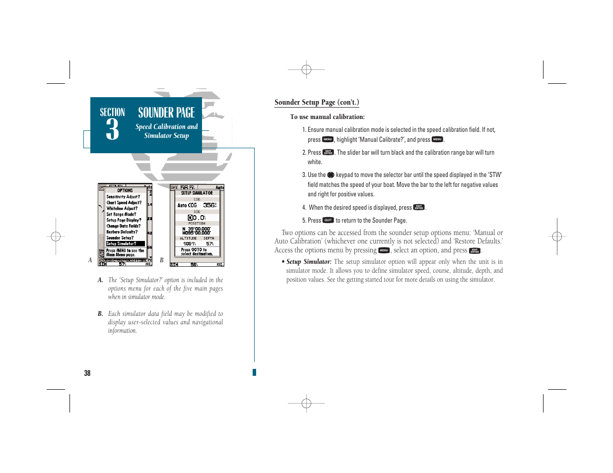 Getting start- ed, Sounder page | Garmin GPSMAP 235 Sounder User Manual | Page 48 / 119