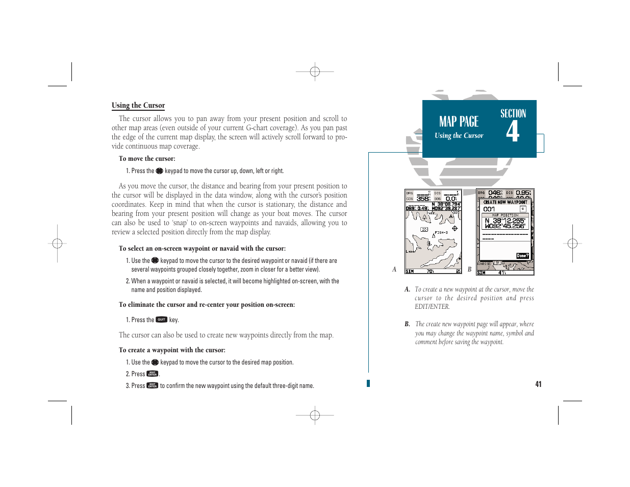 Getting start- ed, Map page | Garmin GPSMAP 235 Sounder User Manual | Page 51 / 119