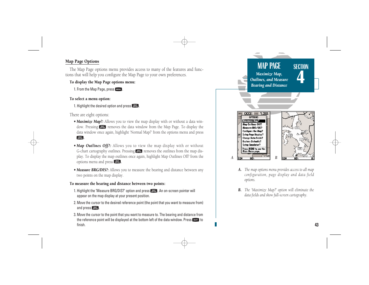 Getting start- ed, Map page | Garmin GPSMAP 235 Sounder User Manual | Page 53 / 119