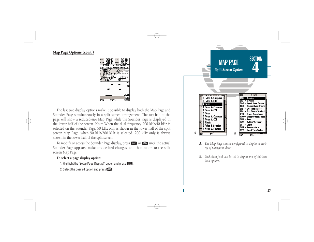 Map page | Garmin GPSMAP 235 Sounder User Manual | Page 57 / 119