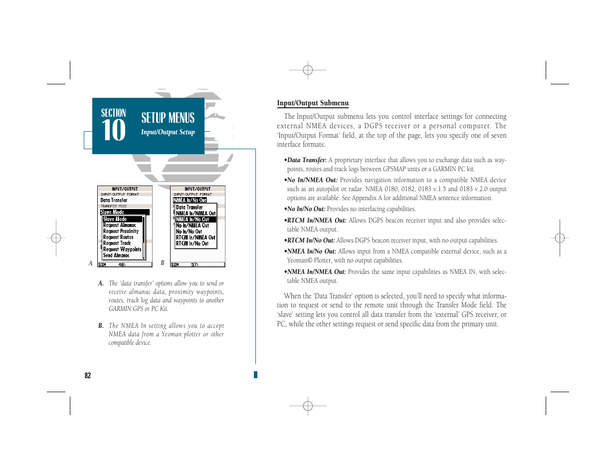 Setup menus | Garmin GPSMAP 235 Sounder User Manual | Page 92 / 119