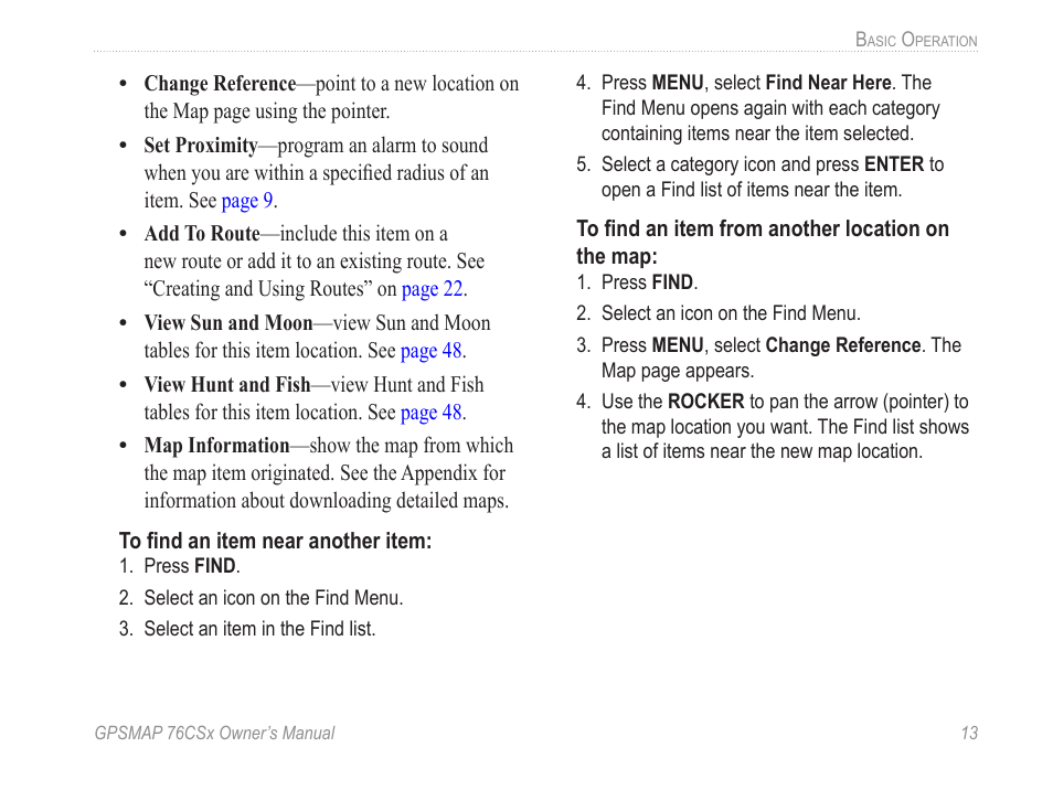 Garmin GPSMAP 76CSx User Manual | Page 19 / 64