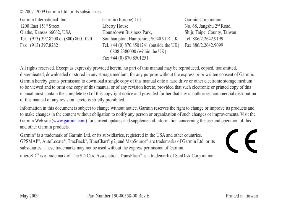 Garmin GPSMAP 76CSx User Manual | Page 2 / 64