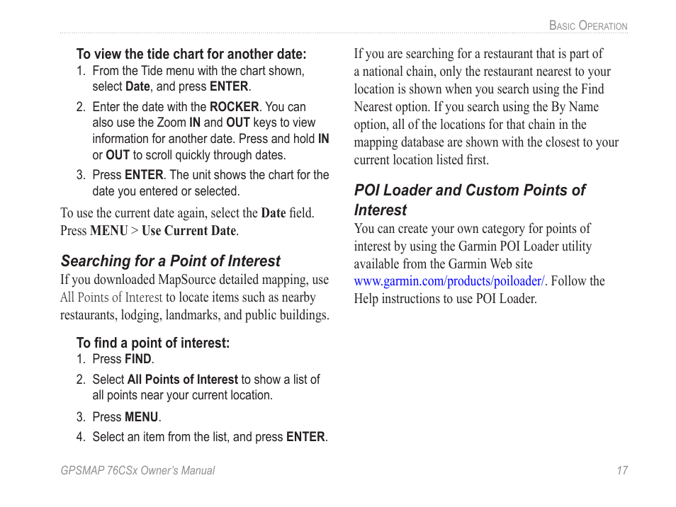 Garmin GPSMAP 76CSx User Manual | Page 23 / 64