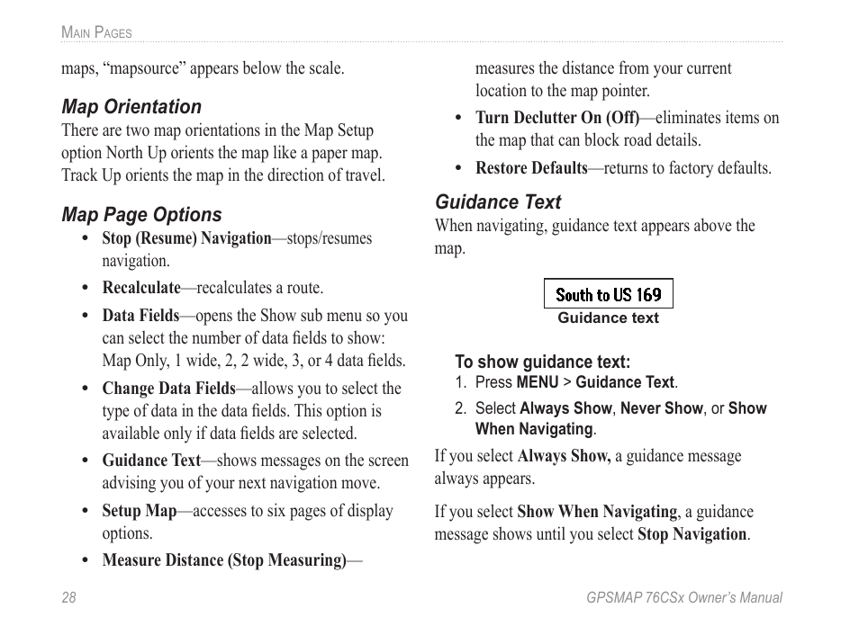 Garmin GPSMAP 76CSx User Manual | Page 34 / 64