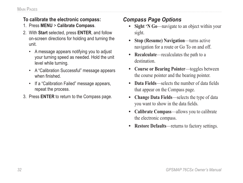 Garmin GPSMAP 76CSx User Manual | Page 38 / 64