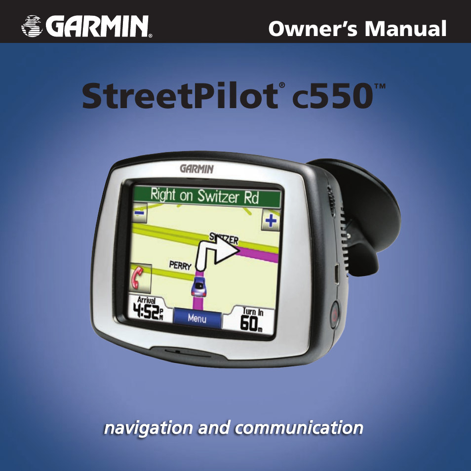 Garmin StreetPilot c550 User Manual | 52 pages