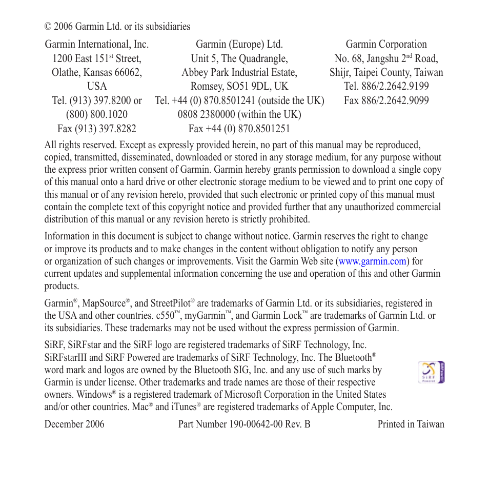 Garmin StreetPilot c550 User Manual | Page 2 / 52