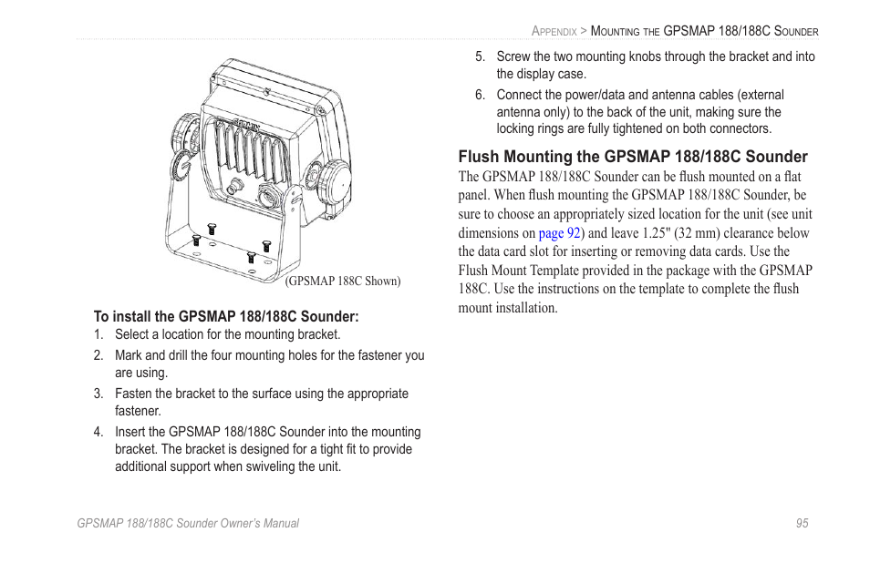 Garmin GPSMAP 188C Sounder User Manual | Page 101 / 126