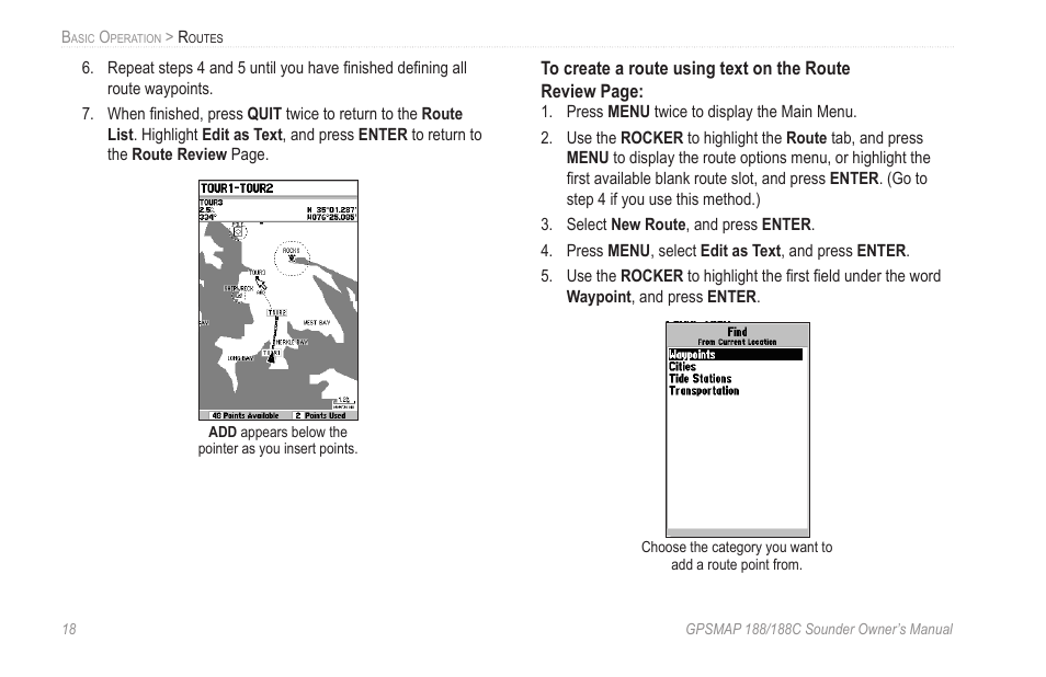 Garmin GPSMAP 188C Sounder User Manual | Page 24 / 126