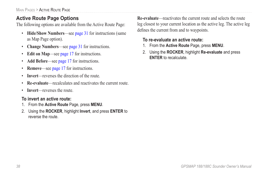 Garmin GPSMAP 188C Sounder User Manual | Page 44 / 126