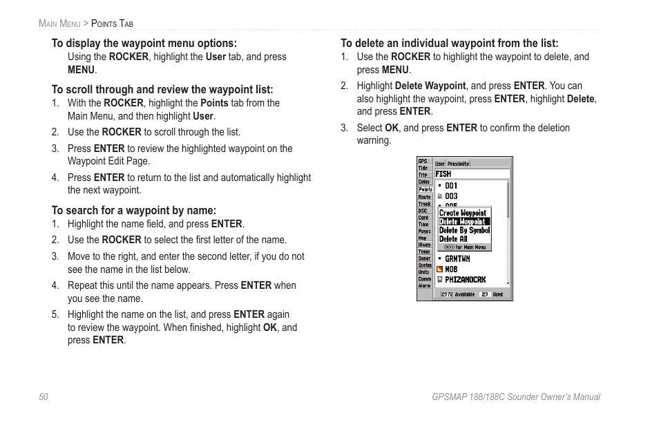 Garmin GPSMAP 188C Sounder User Manual | Page 56 / 126